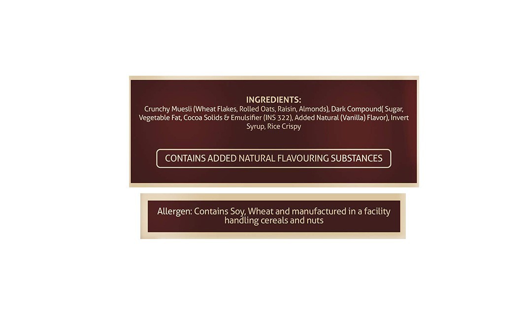 Nouriza Crunchy Snack Bar (with Goodness of Oats)   Box  10 pcs